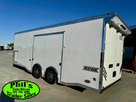 New Haulmark 8.5X24 EDGE PRO RACE TRAILER Car / Racing Trailer FULL ESCAPE DOOR WITH REMOVABLE FENDER ELECTRIC AWNING & MORE!