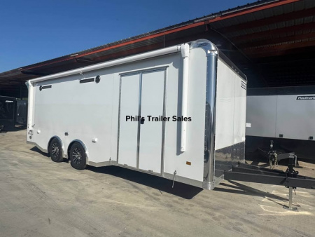 New Haulmark 8.5X24 EDGE PRO RACE TRAILER Car / Racing Trailer FULL ESCAPE DOOR WITH REMOVABLE FENDER ELECTRIC AWNING & MORE!