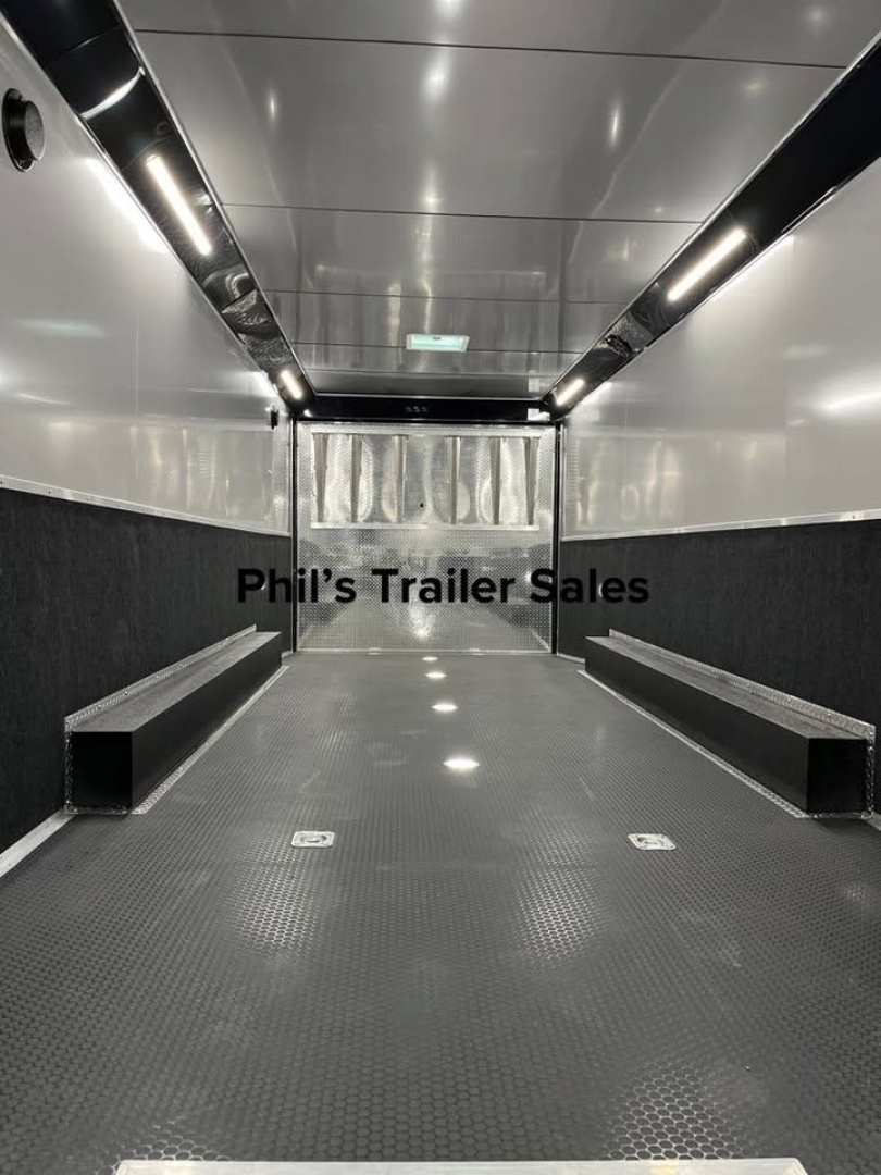 New Haulmark 8.5X34 EDGE PRO RACE TRAILER Car / Racing Trailer TWO ELECTRIC AWNINGS , AIRLINES & TONGUE BOX!