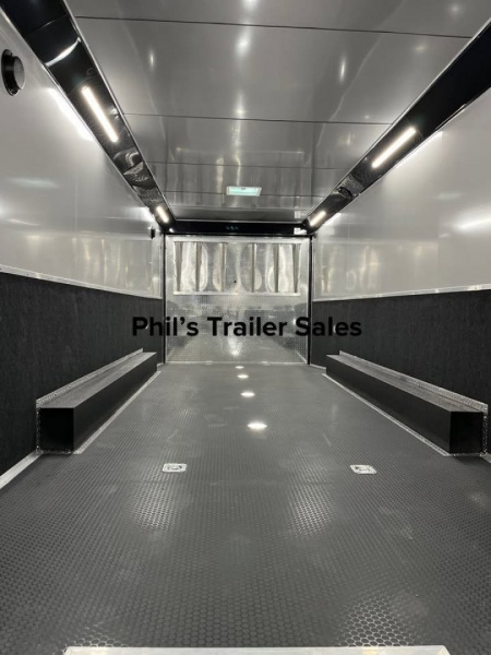 New Haulmark 8.5X34 EDGE PRO RACE TRAILER Car / Racing Trailer TWO ELECTRIC AWNINGS , AIRLINES & TONGUE BOX!