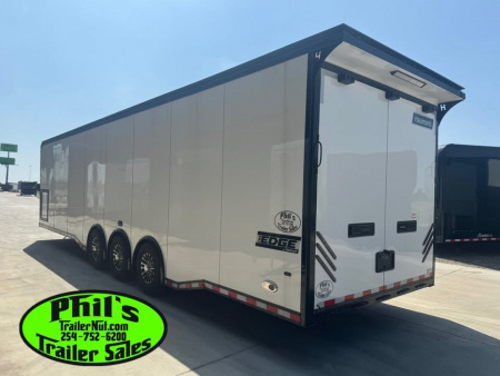 New Haulmark 8.5X34 EDGE PRO RACE TRAILER Car / Racing Trailer TWO ELECTRIC AWNINGS , AIRLINES & TONGUE BOX!