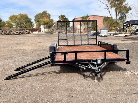 New 2026 Diamond T 7-14 Tandem Axle Ramp Gate Utility W/ ATV Ramps 7K GVWR