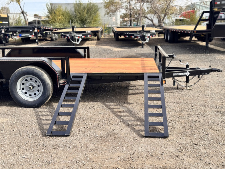 New 2026 Diamond T 7-14 Tandem Axle Ramp Gate Utility W/ ATV Ramps 7K GVWR