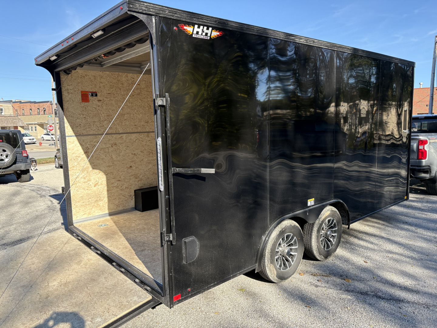 New 2026 H&H Trailers 8'5" x 16' 10K Black Out Left 48" Door Cargo / Enclosed Trailer