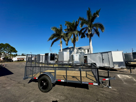 New 2026 Triple Crown Trailers 6.4X12 SA WITH 2 FT MESH SIDES Utility Trailer
