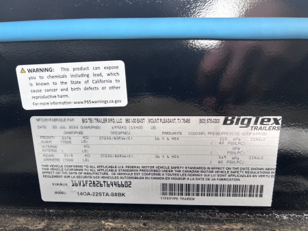 New 2026 Big Tex Trailers 8.5x22 15.9K Deckover Trailer