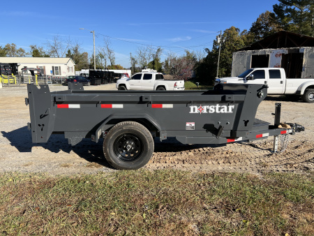 New 2026 Norstar DCB6010031 Dump Trailer / 5X10 / Single 3500# Electric Brake Axle / Slide In Ramps / Tarp / Barn Door Rear Gates