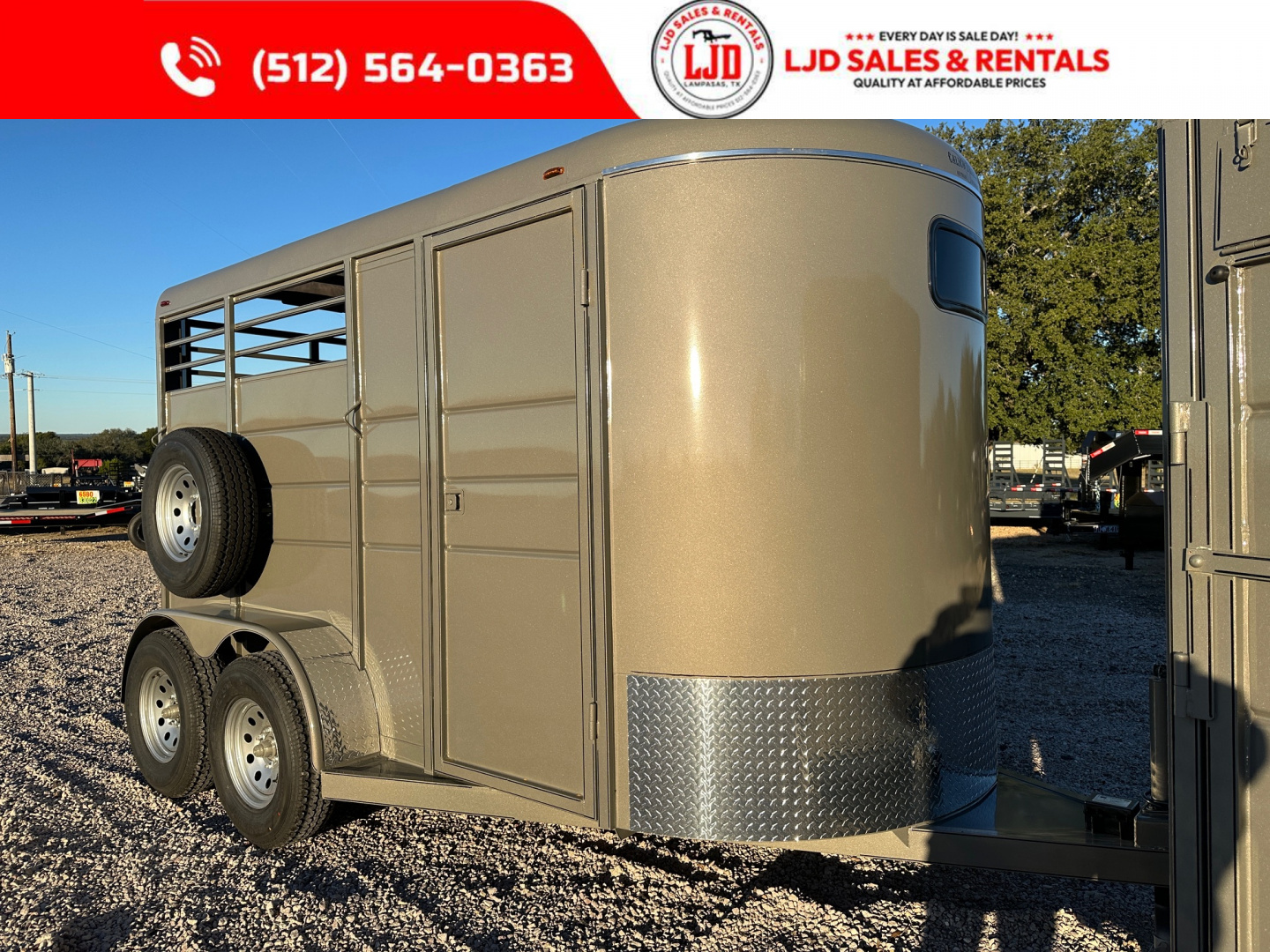 New 2026 Calico 6'X13'X7' 2 Horse Trailer