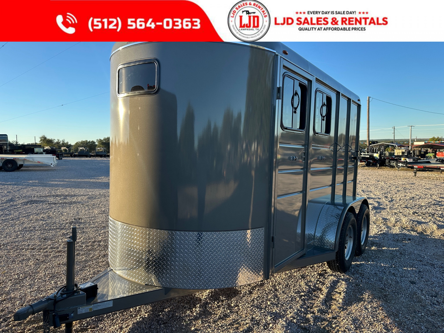New 2026 Calico 6'X13'X7' 2 Horse Trailer