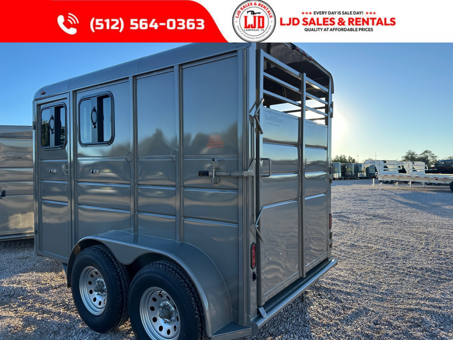 New 2026 Calico 6'X13'X7' 2 Horse Trailer