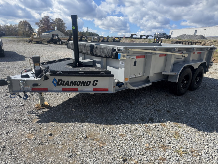 New 2026 Diamond C LPT 207 14’ Dump Trailer, TWO SPEED JACK, 15.4 GVWR
