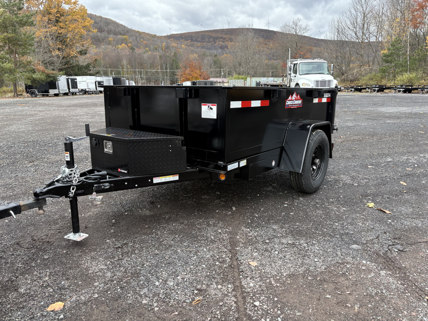 New 2026 Cross Country Manufacturing 5x8 6K Dump Trailer with Standard Tailgate