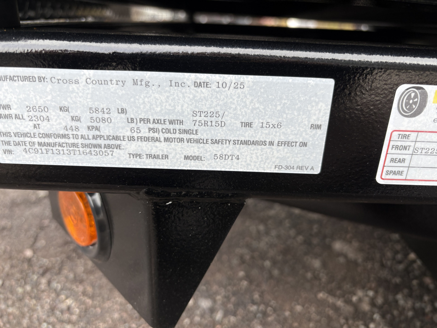 New 2026 Cross Country Manufacturing 5x8 6K Dump Trailer with Standard Tailgate