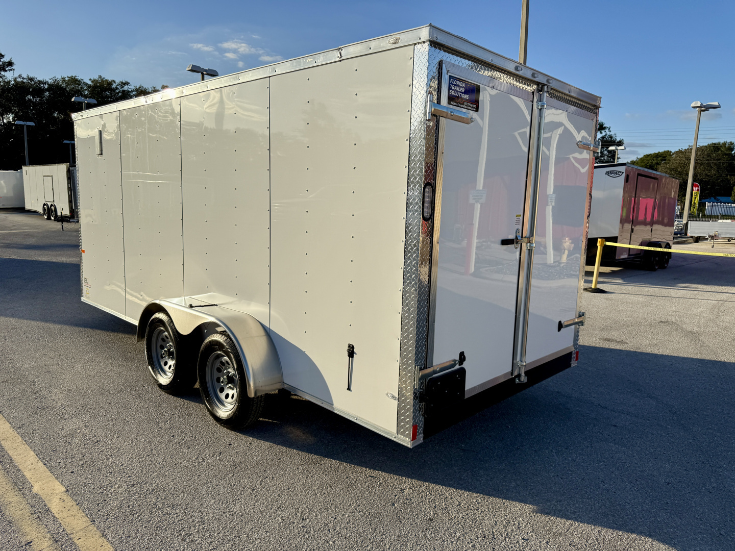 New 2026 Rock Solid Cargo 7x16 Double Rear Door 7K Polycore Cargo / Enclosed Trailer