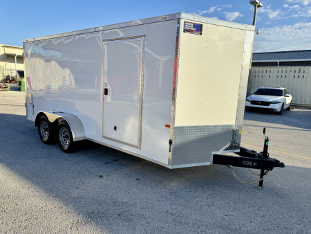 New 2026 Rock Solid Cargo 7x16 Double Rear Door 7K Polycore Cargo / Enclosed Trailer