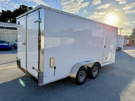 New 2026 Rock Solid Cargo 7x16 Double Rear Door 7K Polycore Cargo / Enclosed Trailer