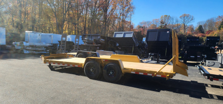 New 7 x 20 EH14 BWISE Implement Equipment Trailer 14k **CAT Yellow