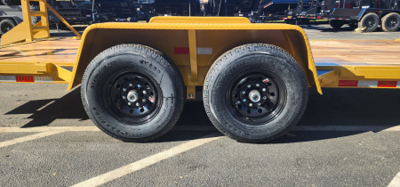 New 7 x 20 EH14 BWISE Implement Equipment Trailer 14k **CAT Yellow