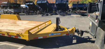 New 7 x 20 EH14 BWISE Implement Equipment Trailer 14k **CAT Yellow