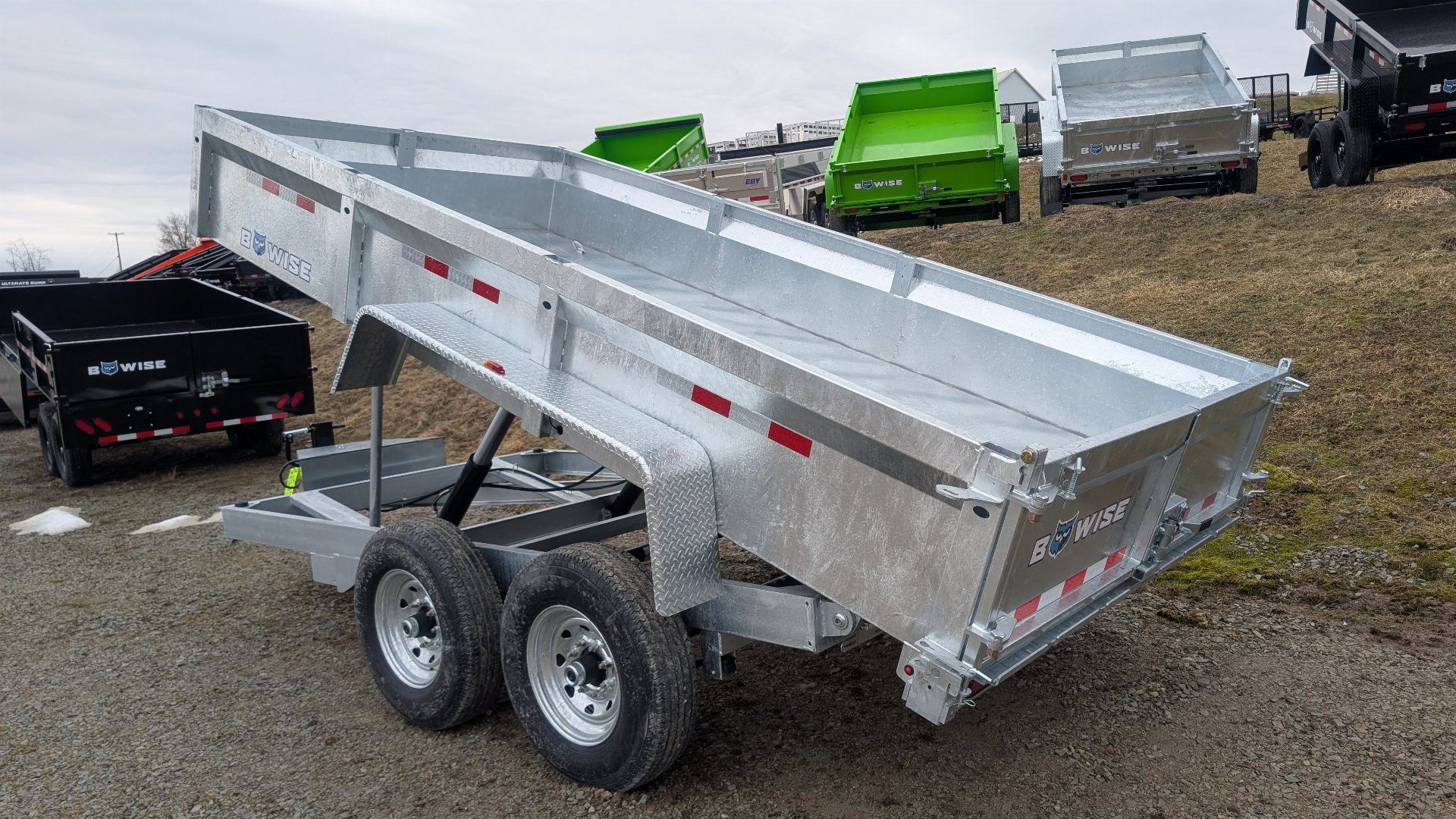 New 2026 BWise 6'9" x 14 HD Lo Pro GALVANIZED Equipment Dump