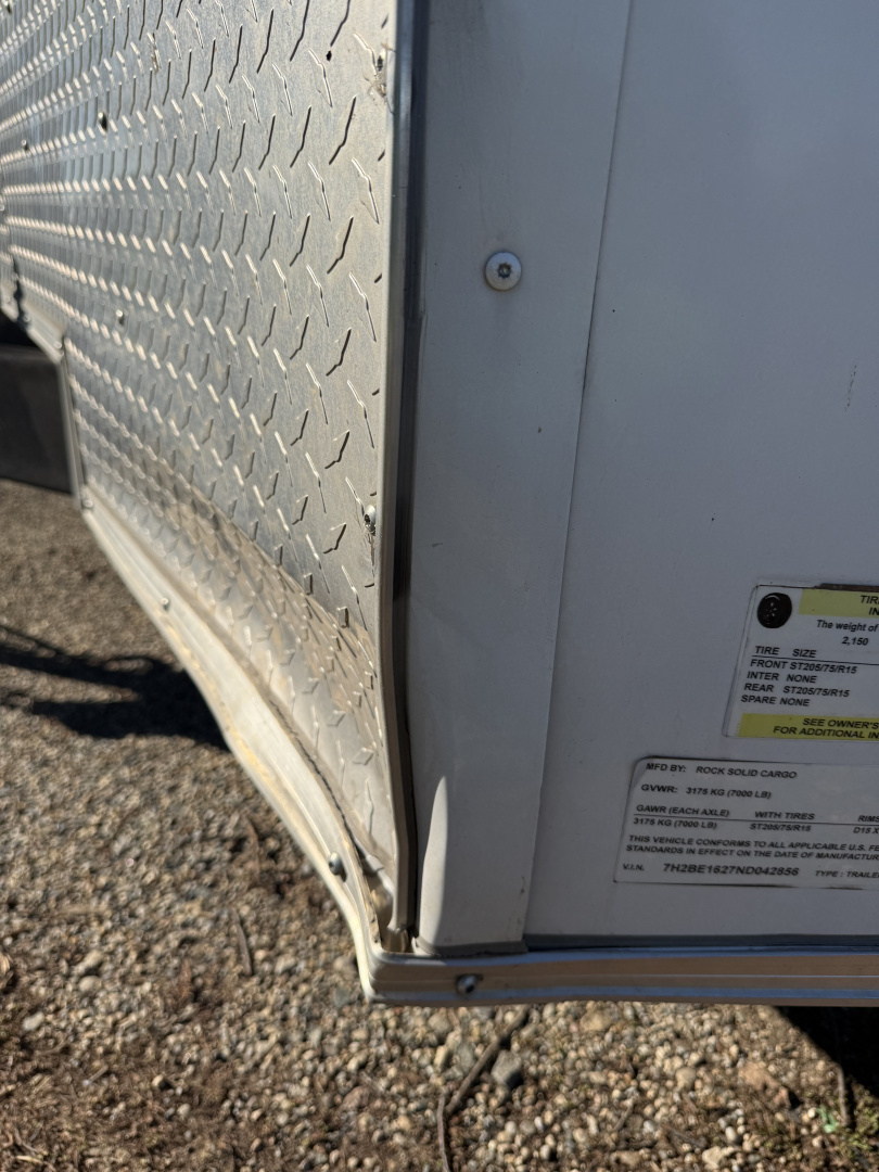 Used 2022 Rock Solid Cargo 7X16 TA Cargo / Enclosed Trailer
