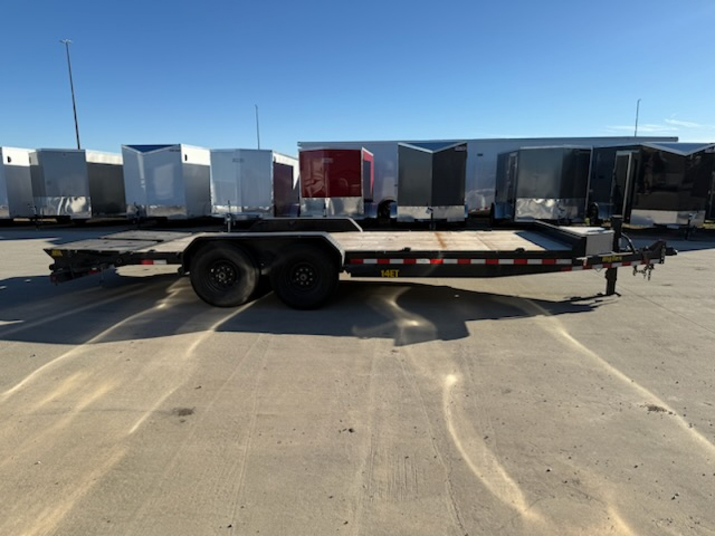Used 2024 BIG TEX TRAILERS 14ET-20' Flatbed Equipment Trailer