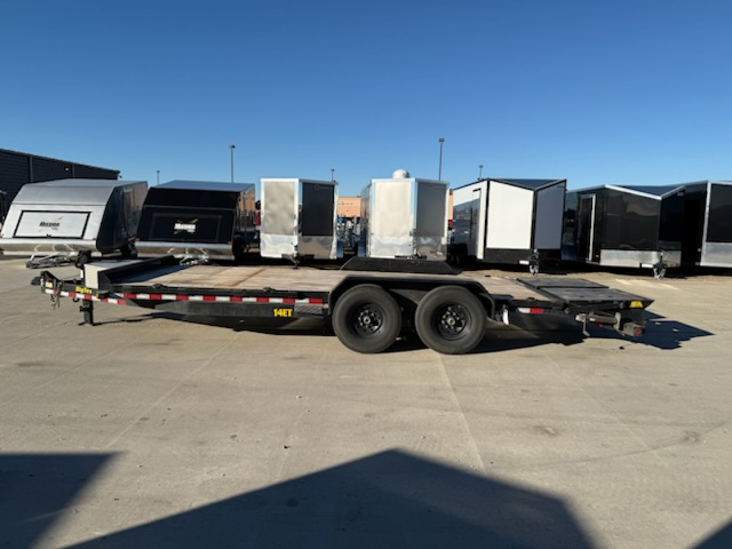 Used 2024 BIG TEX TRAILERS 14ET-20' Flatbed Equipment Trailer