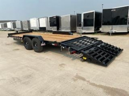 Used 2024 BIG TEX TRAILERS 14ET-20' Flatbed Equipment Trailer