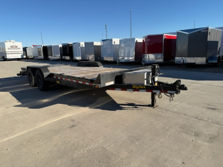 Used 2024 BIG TEX TRAILERS 14ET-20' Flatbed Equipment Trailer