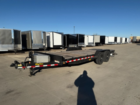 Used 2024 BIG TEX TRAILERS 14ET-20' Flatbed Equipment Trailer