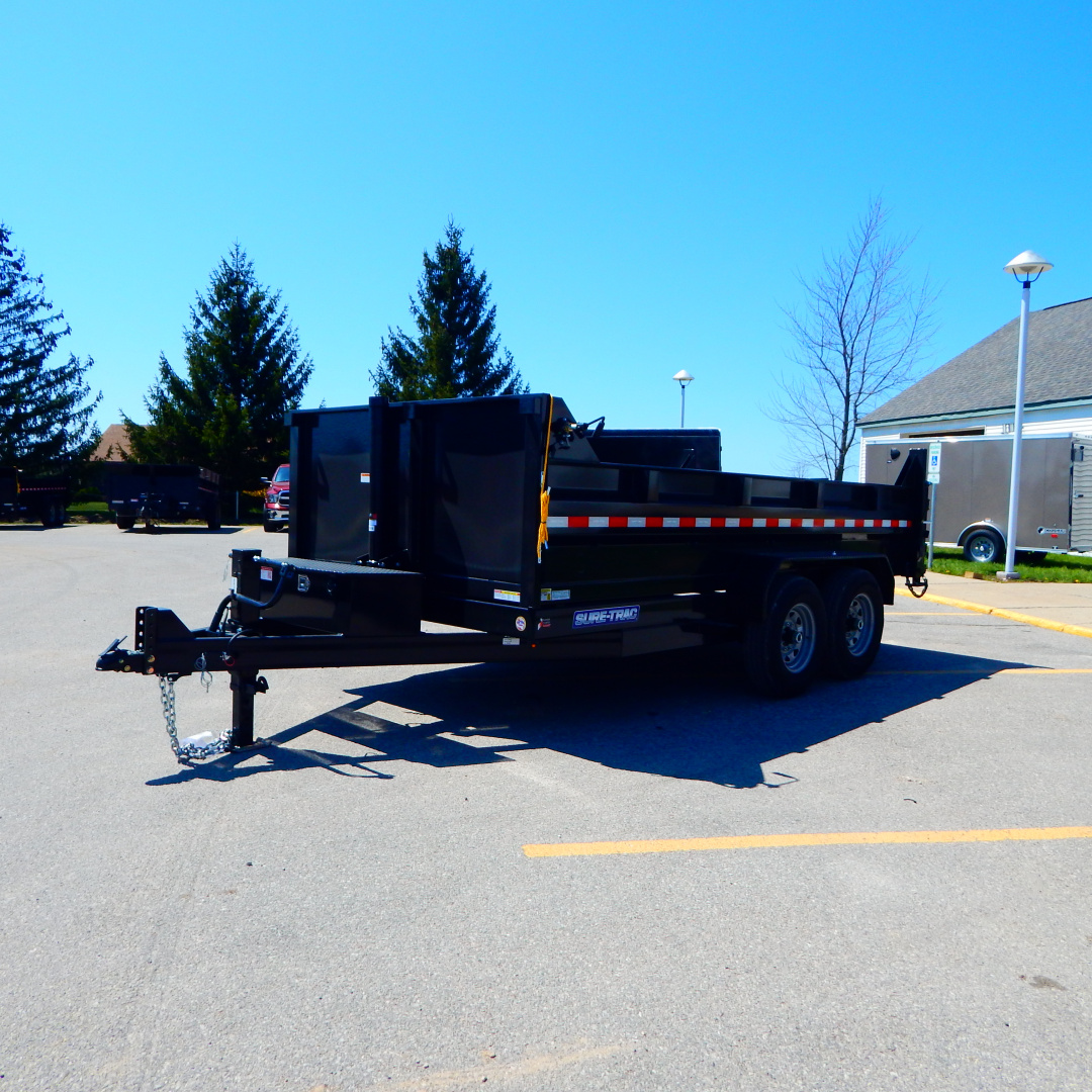 New 2026 Sure-Trac 7x12 14k Telescopic Dump Trailer