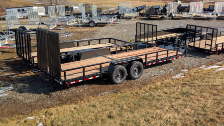New 2026 BWise 22' HD Lo Pro Equipment Hauler w/ Landscape Gate (14K GVW!!!)