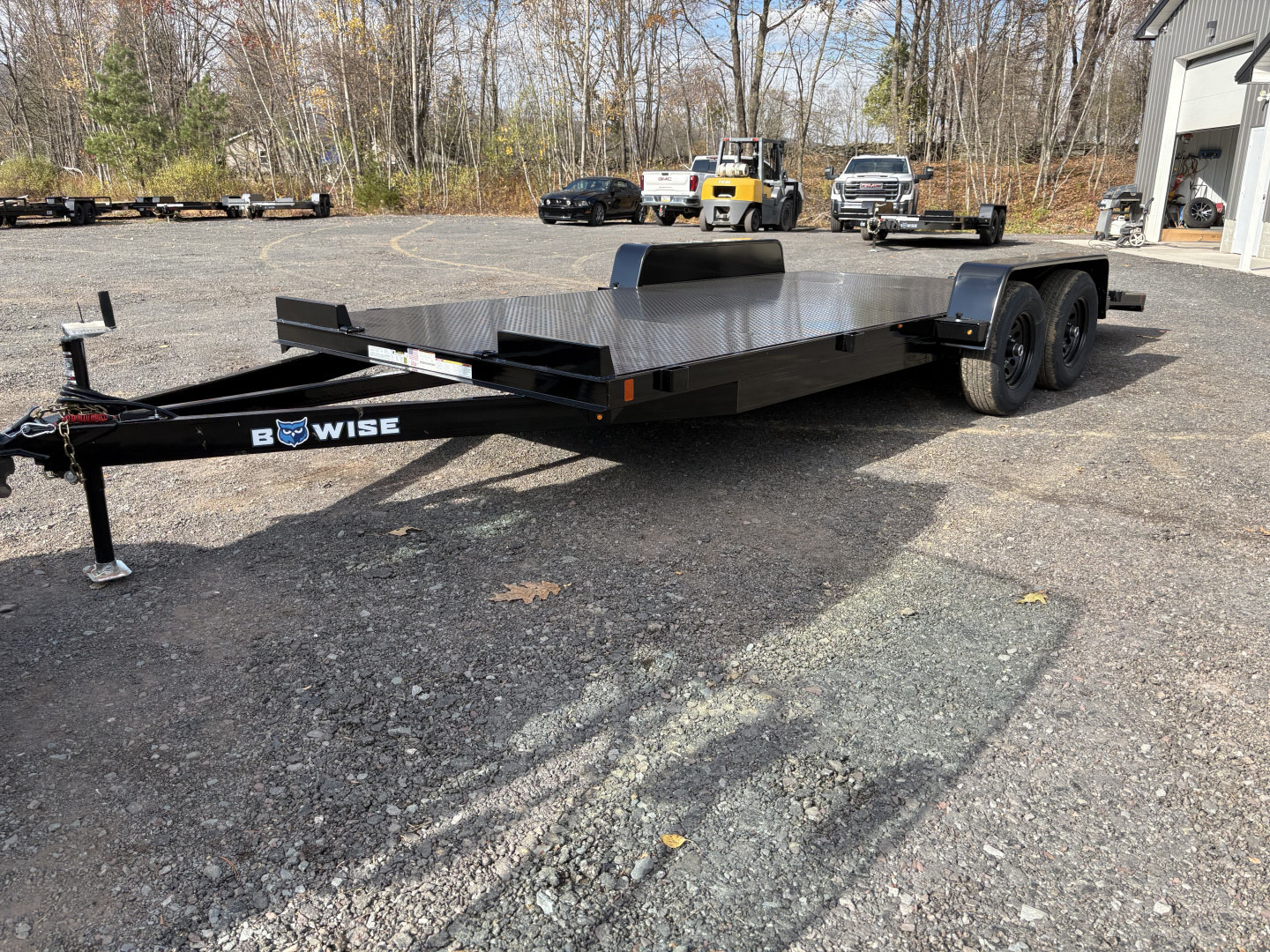 New 2026 BWISE CH10 82x20 10K Full Steel Deck Car Hauler Car Hauler w/Removable Fenders