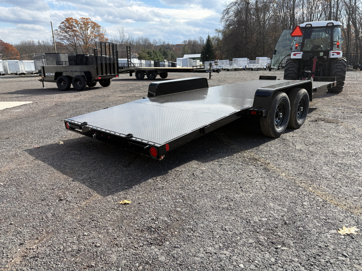 New 2026 BWISE CH10 82x20 10K Full Steel Deck Car Hauler Car Hauler w/Removable Fenders