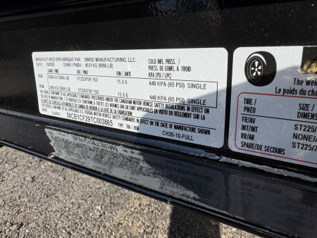 New 2026 BWISE CH10 82x20 10K Full Steel Deck Car Hauler Car Hauler w/Removable Fenders