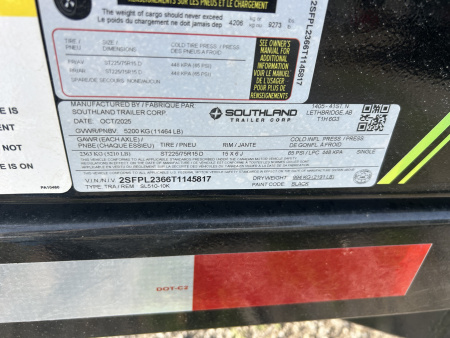 New 2026 Southland Trailers 5'X10' 10K GVWR Dump Trailer