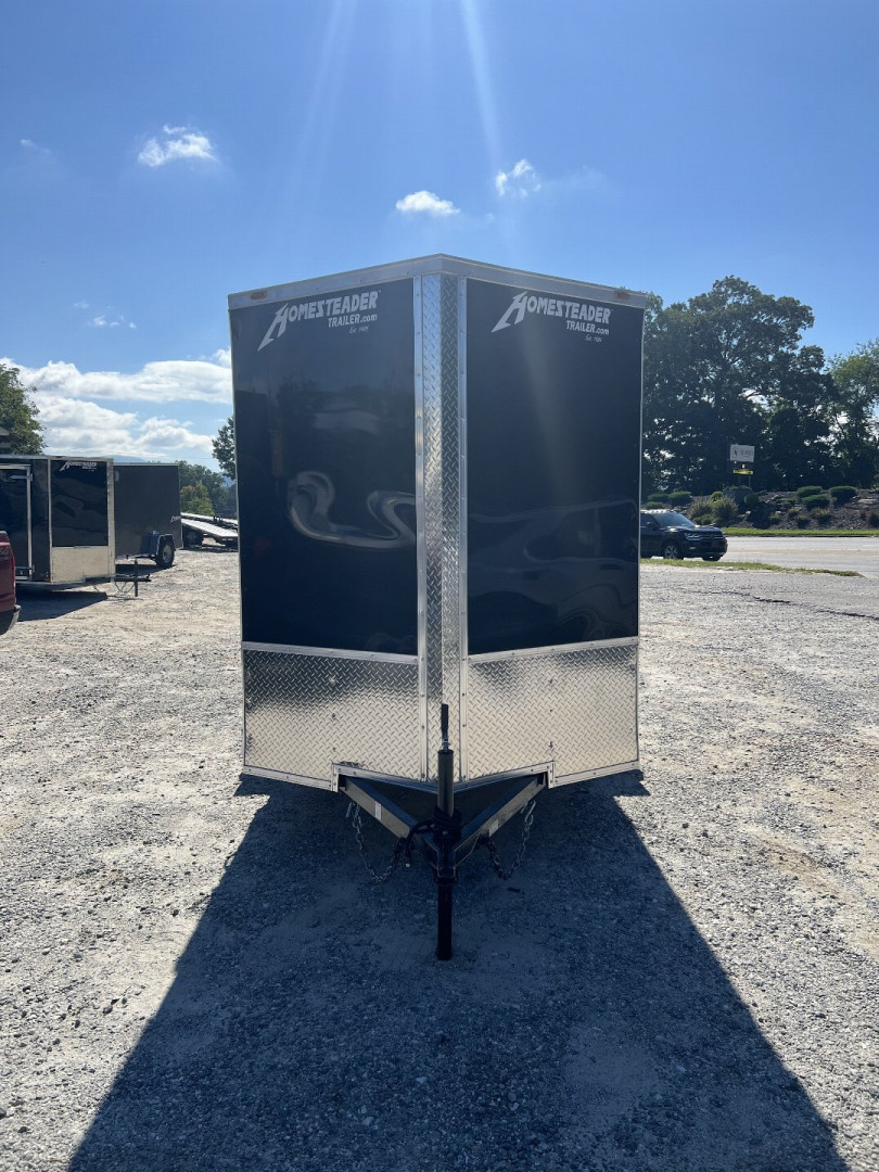 New 2026 Homesteader Trailer / 612IS / 6' wide x 12' Long / 32" Side Door / Ramp Rear Door / 6' 6" Interior Height / .030 Black Aluminum
