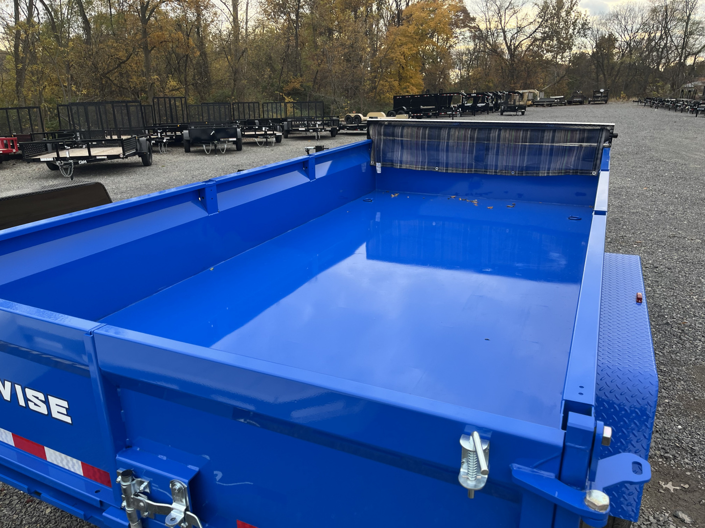 New 2026 BWise 7x14 -14K Dump Trailer - Ramps - Tarp Kit - 7 GA Floor - BLUE