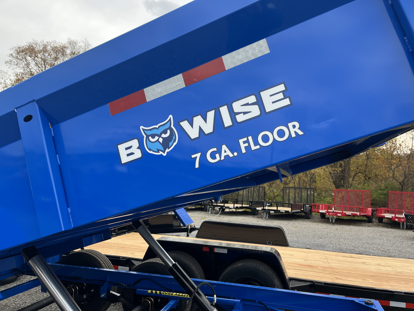 New 2026 BWise 7x14 -14K Dump Trailer - Ramps - Tarp Kit - 7 GA Floor - BLUE