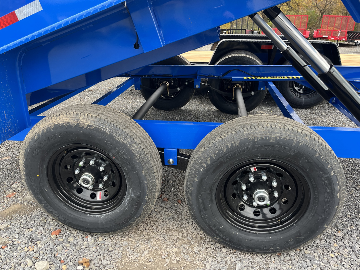 New 2026 BWise 7x14 -14K Dump Trailer - Ramps - Tarp Kit - 7 GA Floor - BLUE