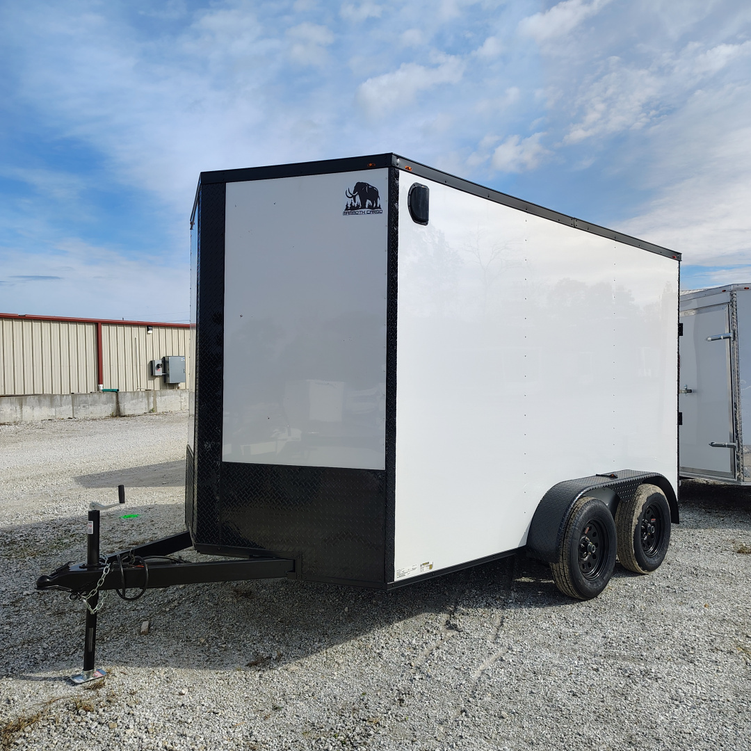 New 2026 Mammoth 7x12 TA Cargo / Enclosed Trailer,7' interior height, 35k axles, .080 polycore exterior
