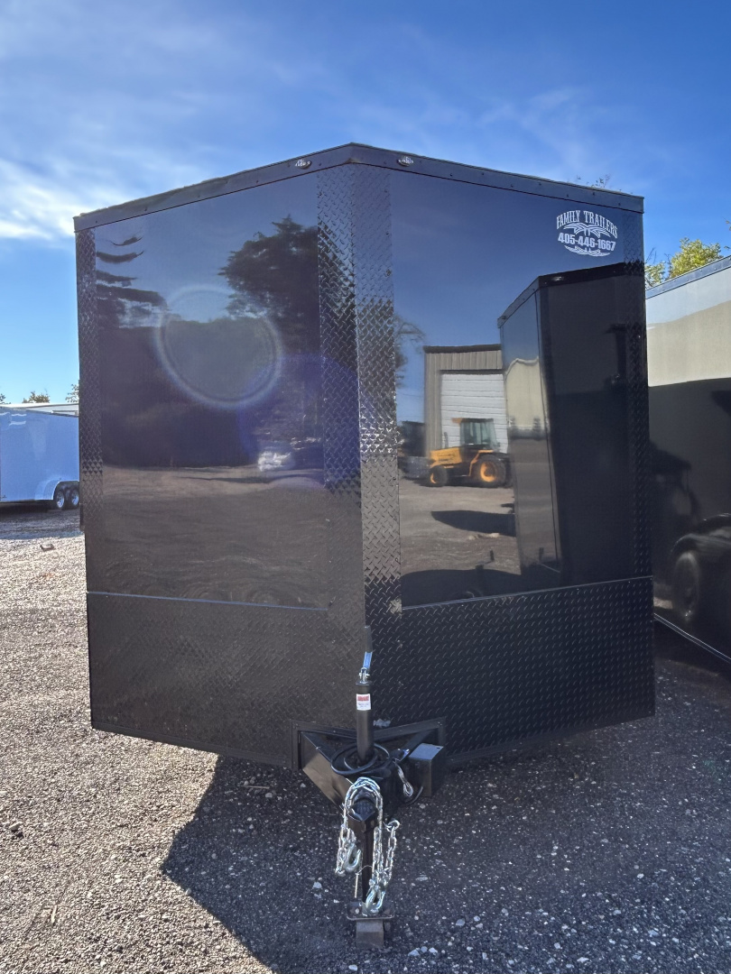New 2026 Family Trailer 8.5x16 Tandem Axles(5200lbs) Cargo / Enclosed Trailer-Screwless Exterior-Blackout PKG-Rear Spoiler