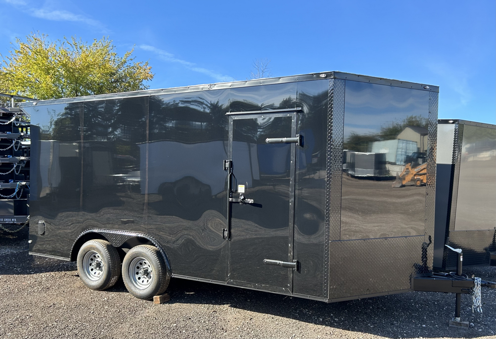 New 2026 Family Trailer 8.5x16 Tandem Axles(5200lbs) Cargo / Enclosed Trailer-Screwless Exterior-Blackout PKG-Rear Spoiler