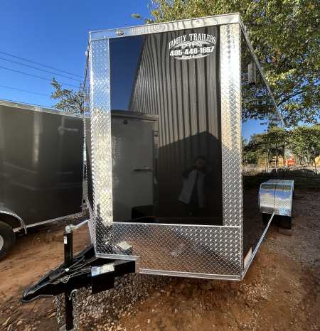 New 2026 Family Trailer 7x16 Tandem Axles Cargo / Enclosed Trailer-Screwless Exterior-Basic Pkg