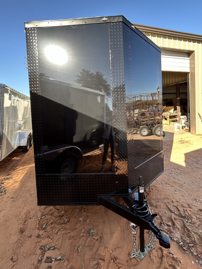 New 2026 Family Trailer 7x16 Tandem Axles Cargo / Enclosed Trailer-Screwless Exterior-Blackout Pkg- Rear Spoiler