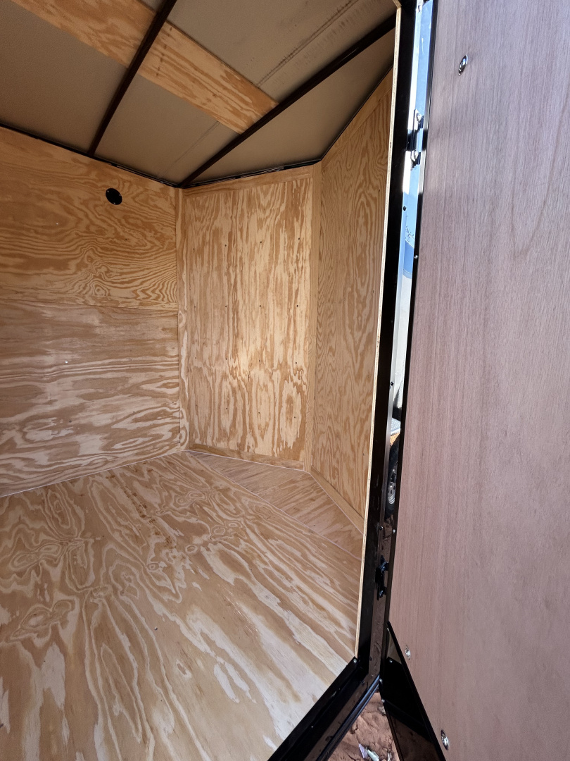 New 2026 Family Trailer 7x16 Tandem Axles Cargo / Enclosed Trailer-Screwless Exterior-Blackout Pkg- Rear Spoiler