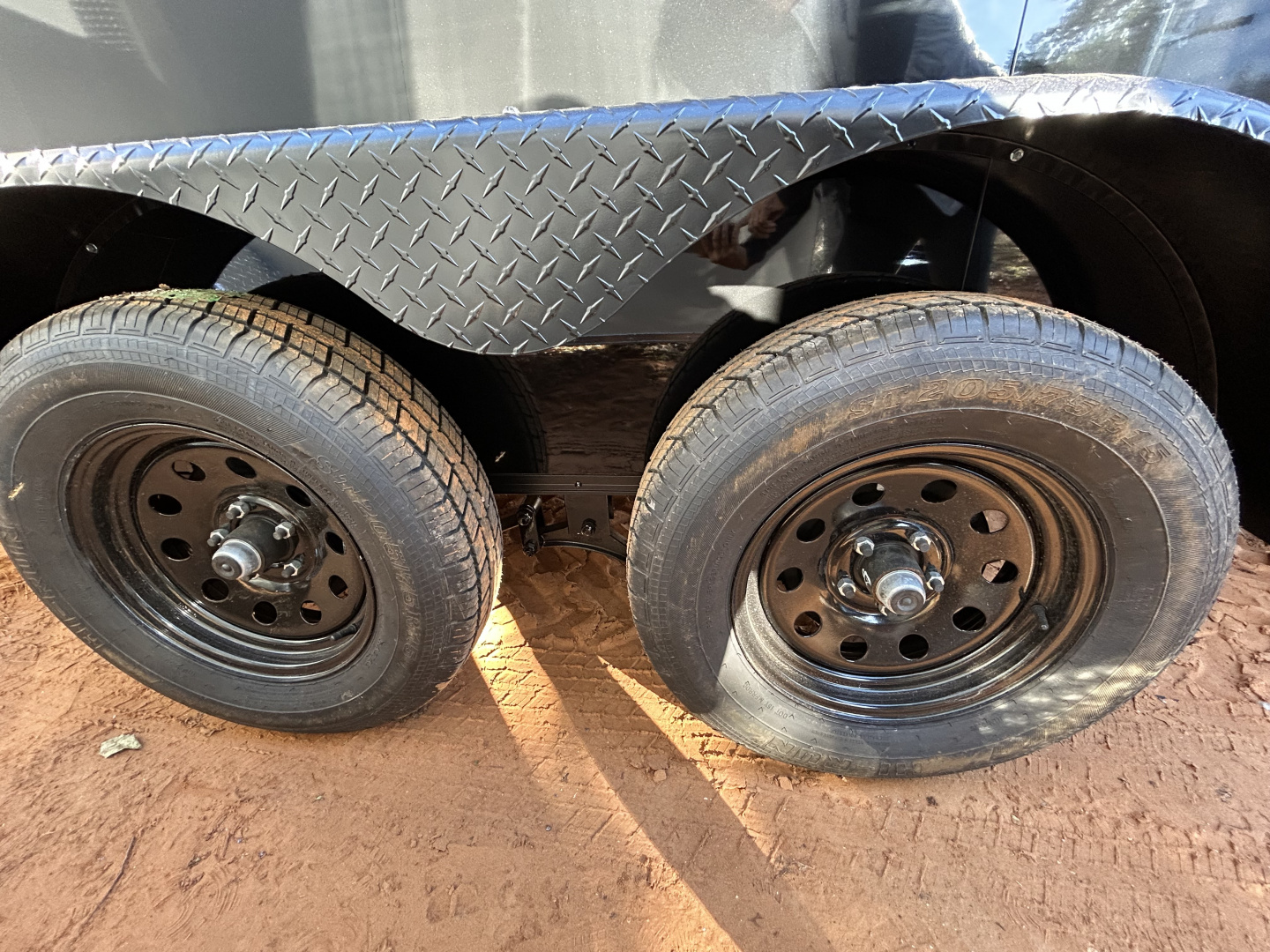 New 2026 Family Trailer 7x16 Tandem Axles Cargo / Enclosed Trailer-Screwless Exterior-Blackout Pkg- Rear Spoiler