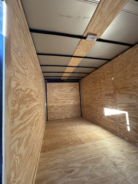 New 2026 Family Trailer 7x16 Tandem Axles Cargo / Enclosed Trailer-Screwless Exterior-Blackout Pkg- Rear Spoiler