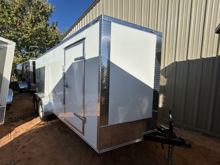 New 2026 Family Trailer 7x16 Tandem Axles Cargo / Enclosed Trailer-Screwless Exterior-Basic Pkg