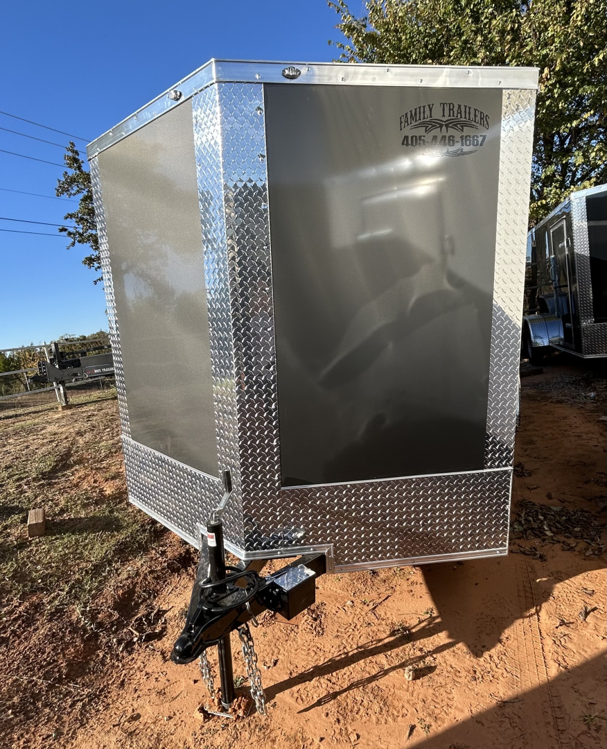 New 2026 Family Trailer 7x16 Tandem Axles Cargo / Enclosed Trailer-Screwless Exterior-Blackout Pkg-Rear Spoiler